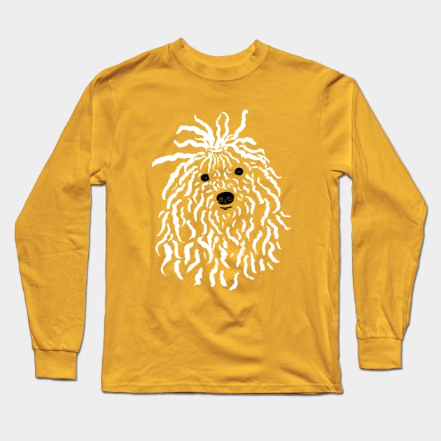 Puli (Coral and White) Long Sleeve T-Shirt by illucalliart